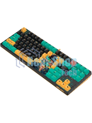 Клавиатура A4Tech Bloody AT87 Renegade проводная USB черный/зеленый