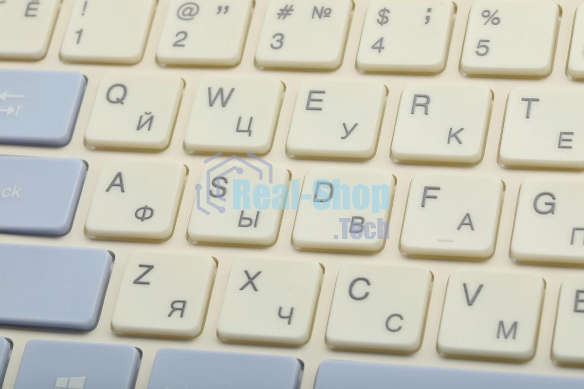 Комплект клавиатура + мышь Acer OCC205 беспроводной USB, 1200 dpi, белый/голубой