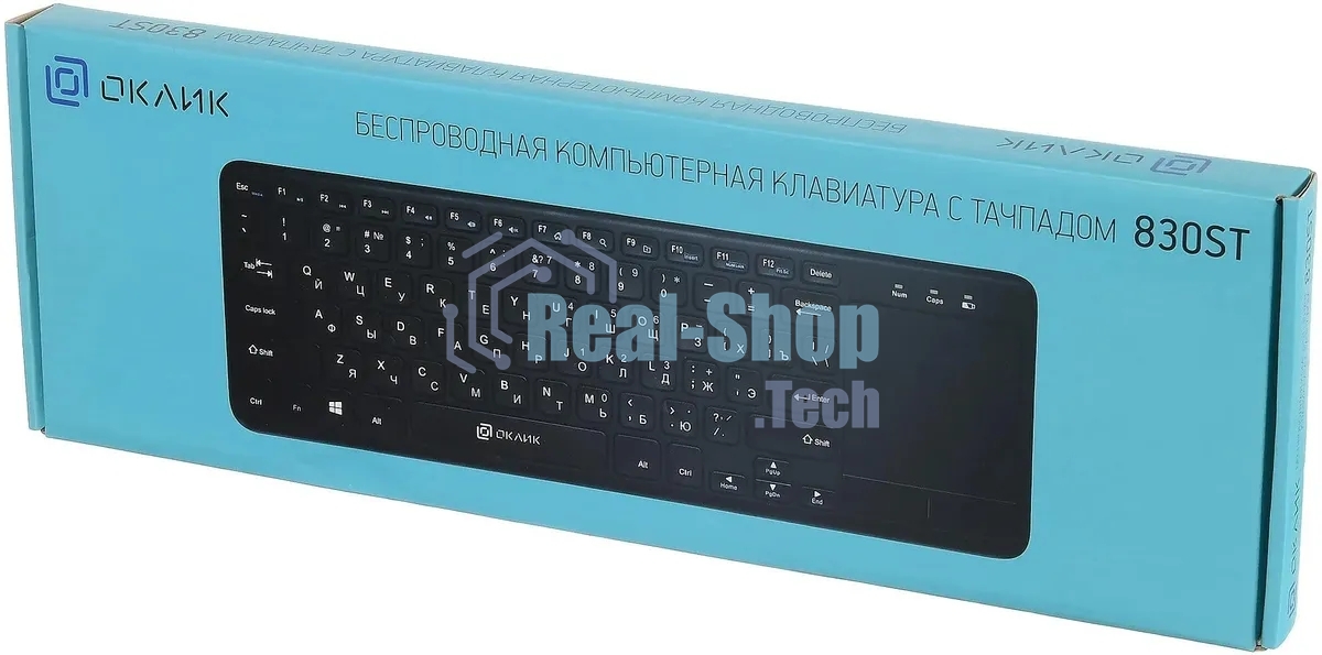 Клавиатура беспроводная Oklick 830ST, USB, Радиоканал, черный