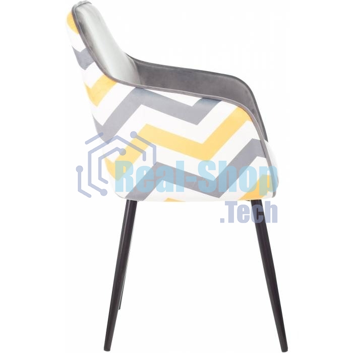 Кресло офисное Бюрократ CH-380F серая жемчужина Italia 26, зигзаг, на ножках металл