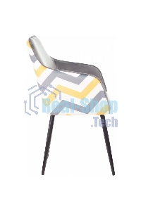 Кресло офисное Бюрократ CH-380F серая жемчужина Italia 26, зигзаг, на ножках металл