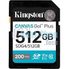 Флеш карта SDXC 512Gb Kingston SDG4/512Gb Canvas Go! Plus w/o adapter