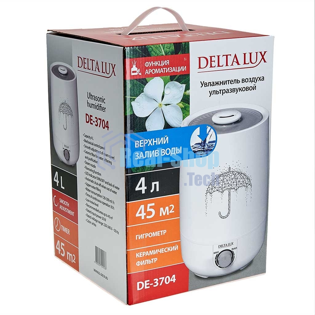 Увлажнитель воздуха ультразвуковой DELTA LUX DE-3704 белый