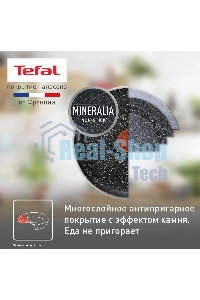 Сковорода блинная Tefal Rock 04235525 круглая 25см покрытие: Mineralia ручка несъемная (без крышки) черный