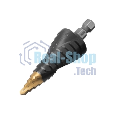 Сверло ступенчатое Denzel 6-8-10-12-14-16-18-20-22-24-26-28-30мм, Р6М5, 6-гр. хвостовик 723604