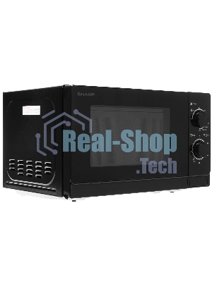 Микроволновая печь Sharp R-6000RK черный, 20 л, 800 Вт, переключатели - поворотный механизм