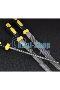 Набор напильников Deli DL352083 3шт инструментальная сталь T12, обрезиненная пластиковая рукоятка