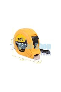 Рулетка Deli DL9005B 5мx19мм Метрическая. Корпус ударопрочный.