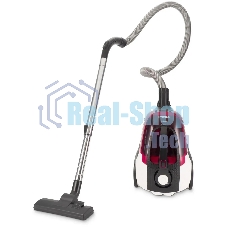 Пылесос Hyundai HYV-C3370 белый/красный, 380/2400 Вт, уборка сухая, пылесборник контейнер 3.5 л