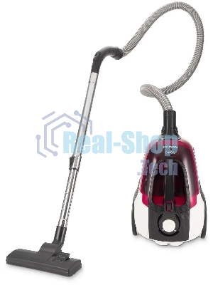 Пылесос Hyundai HYV-C3370 белый/красный, 380/2400 Вт, уборка сухая, пылесборник контейнер 3.5 л