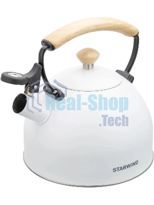 Чайник для плиты металлический Starwind Chef Country 2.5 л. белый (SW-CH1712)