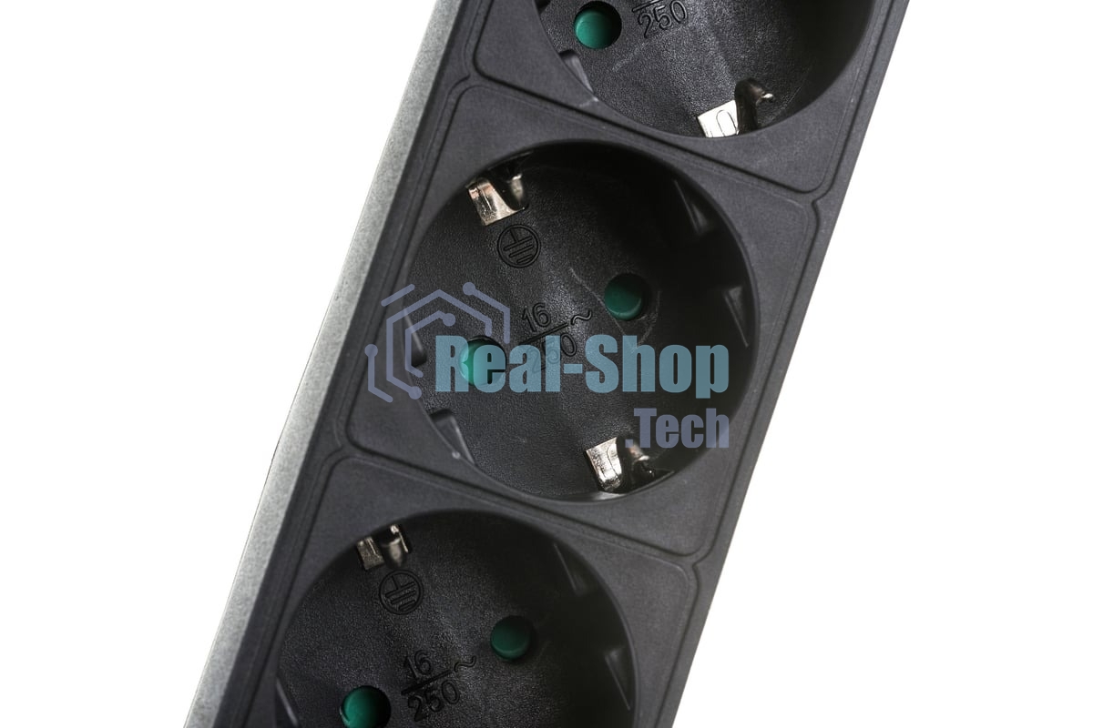 Сетевой фильтр Energenie Сетевой фильтр SPG5-C-5 1.5m 16А черный 