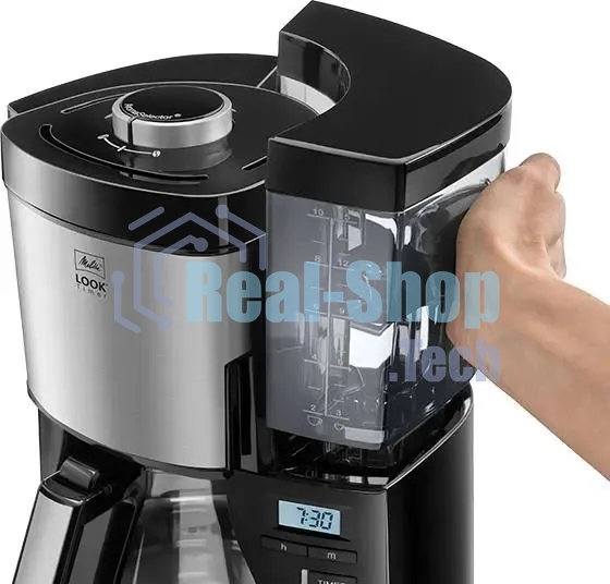 Кофеварка капельная Melitta Look V Therm Timer Black Filter черный/нержавеющая сталь, исп. кофе - молотый, 1.25 л, 1000 Вт