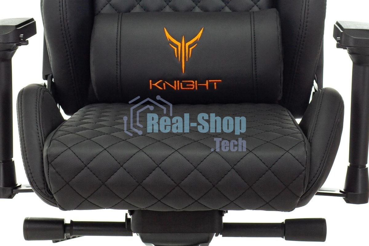 Кресло игровое Knight TITAN черный ромбик эко.кожа с подголов. крестовина металл