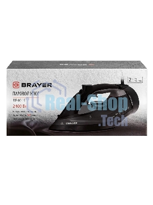 Утюг BRAYER BR4015 черный, 2400 Вт, 25 г/мин, 140 г/мин, 300 мл