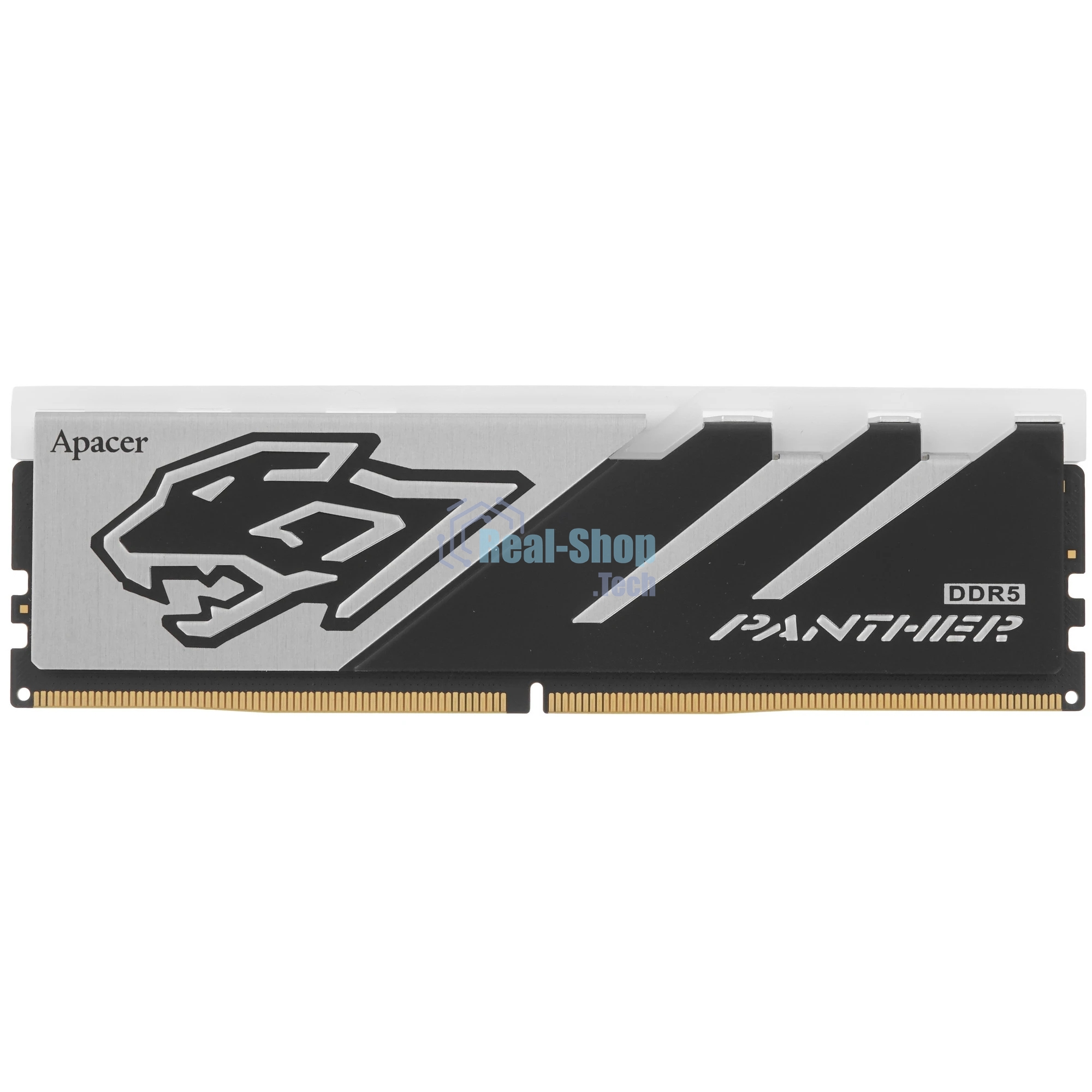 Оперативная память Apacer Panther RGB, DDR5, 16GB (1x16GB), 6000 MHz, CL40, с радиатором, черно-серый, RGB