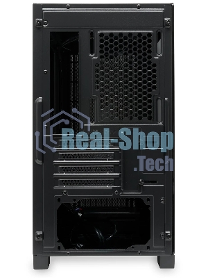 Компьютерный корпус без блока питания HSPD M340, Mesh Mid Tower, черный, TG, 0.5 SPCC, no fans, mATX, mITX, 165/350/200мм, 2x2.5