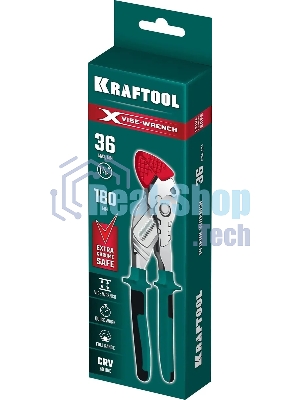 Клещи KRAFTOOL VISE-WRENCH X, 180 мм, клещи переставные-гаечный ключ