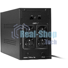 Источник бесперебойного питания ExeGate SpecialPro UNB-2200.LED.AVR.EURO.RJ 2200VA/1300W, LED, AVR, 4 евророзетки, RJ45/11, черный