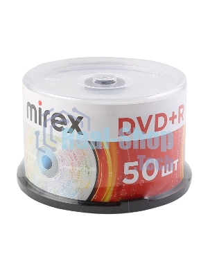 Диск DVD+R Mirex Printable Ink-Jet 16X 4,7GB (полная заливка) Cake box 50 (50/300)