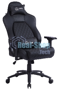 Кресло игровое Cactus CS-CHR-130-M, массажное, с подголовником, черный