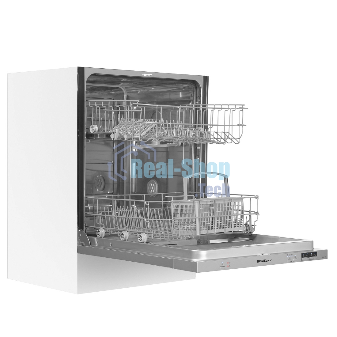 Встраиваемая посудомоечная машина HOMSair DW64E, серебристый, 59.8 см, 12 компл., 49 дБ, класс A++