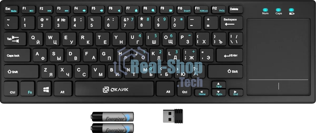 Клавиатура беспроводная Oklick 830ST, USB, Радиоканал, черный
