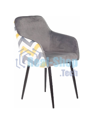 Кресло офисное Бюрократ CH-380F серая жемчужина Italia 26, зигзаг, на ножках металл