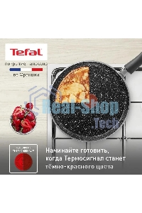 Сковорода блинная Tefal Rock 04235525 круглая 25см покрытие: Mineralia ручка несъемная (без крышки) черный