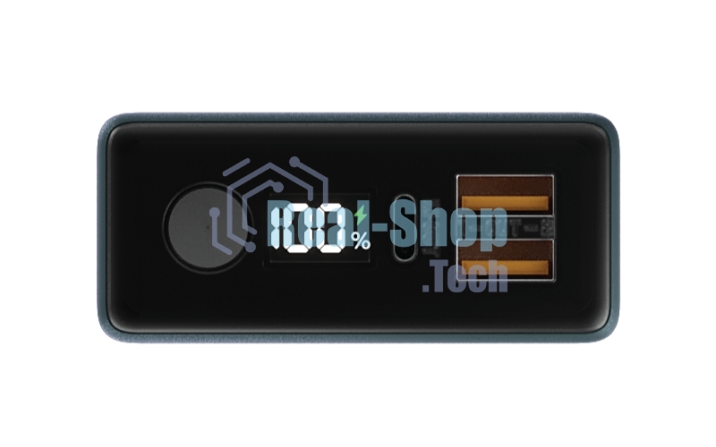 Портативный аккумулятор OLMIO QX-20, 20000mAh, 22.5W, QuickCharge3.0/PowerDelivery, LCD, графитовый