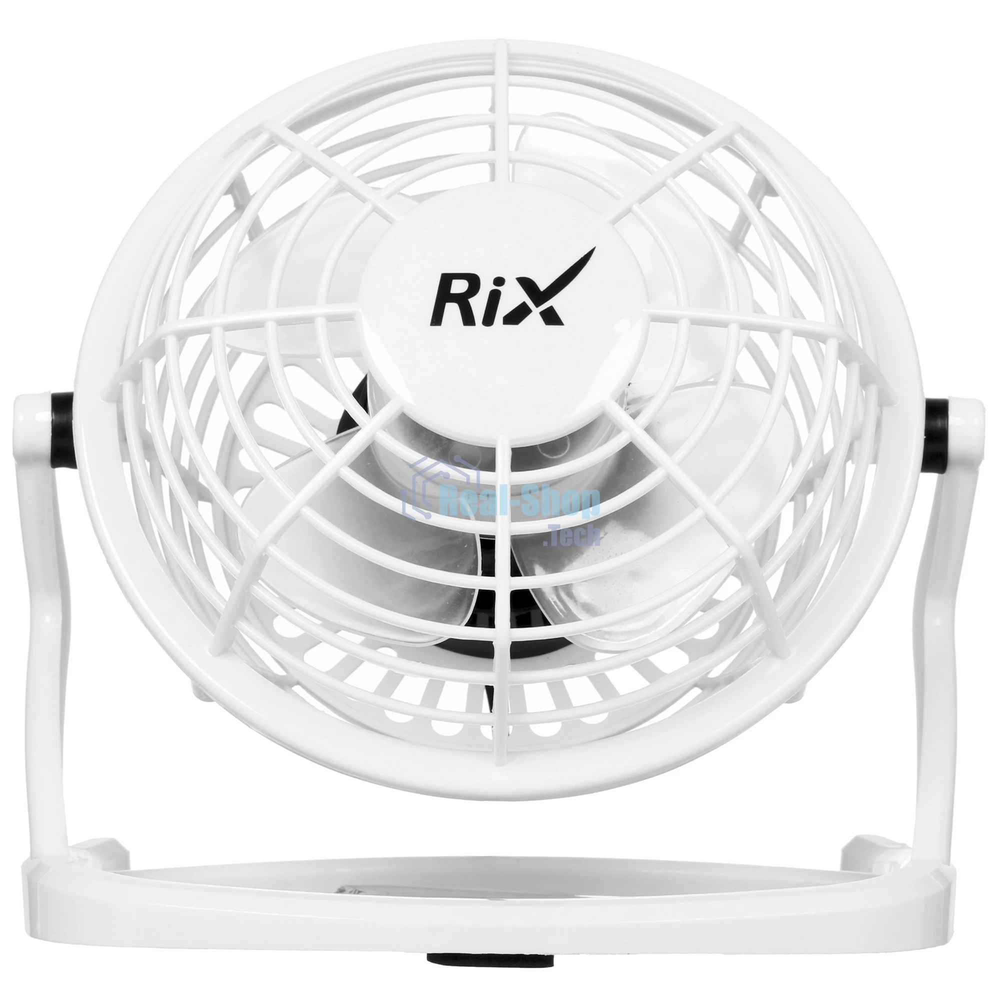 Вентилятор Rix RDF-1500USB белый, настольный, 2.5 Вт, 1 скорость, 10 см