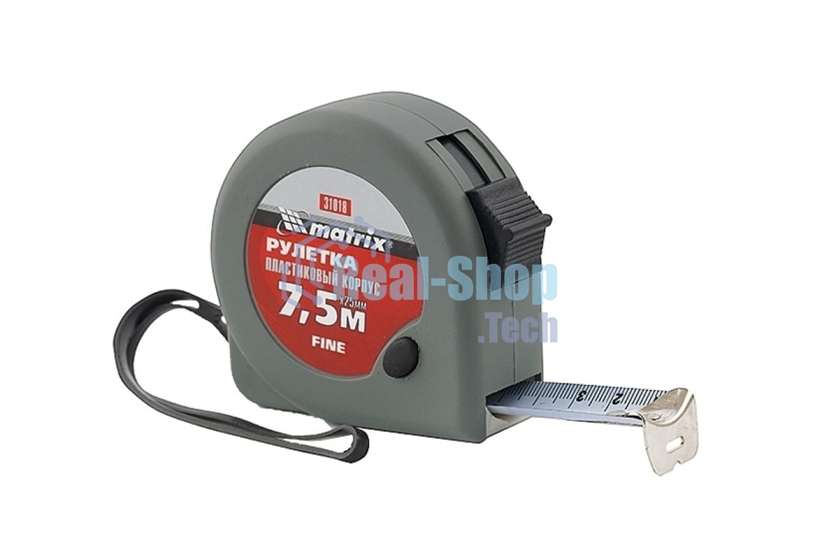Рулетка Matrix Fine, 7,5 м х 25 мм, пластиковый корпус