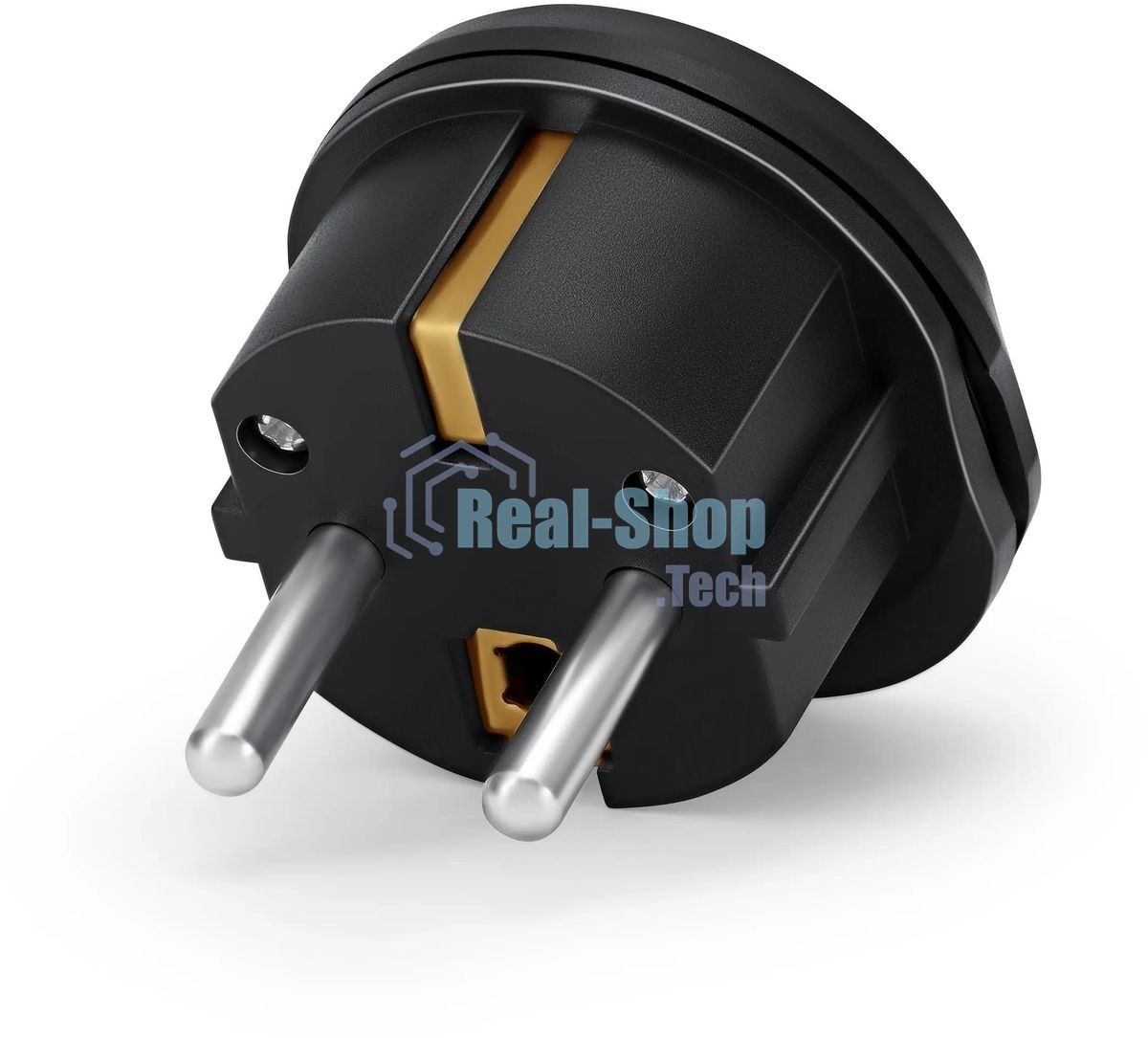 Адаптер-переходник Buro BU-PA01-B, 1 розетка, черный (пакет ПЭ)