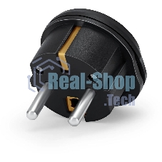 Адаптер-переходник Buro BU-PA01-B, 1 розетка, черный (пакет ПЭ)