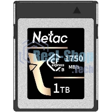 Флеш карта CFexpress 1Tb Netac CF2000 NT02CF2000-001T-S PCIe Gen 3x2 Type B cards, up to 1750MB/1650MB/