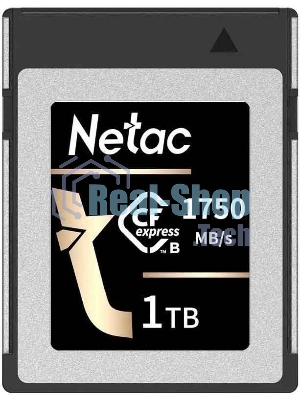 Флеш карта CFexpress 1Tb Netac CF2000 NT02CF2000-001T-S PCIe Gen 3x2 Type B cards, up to 1750MB/1650MB/