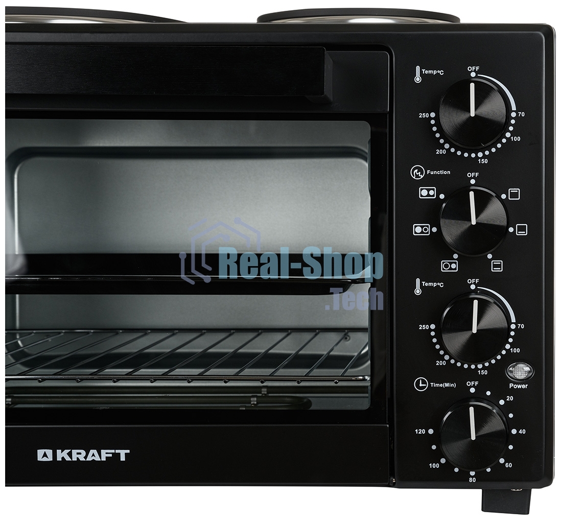 Мини-печь Kraft KFC-MOHP 380 HBL 38 л, 1600 Вт, черный