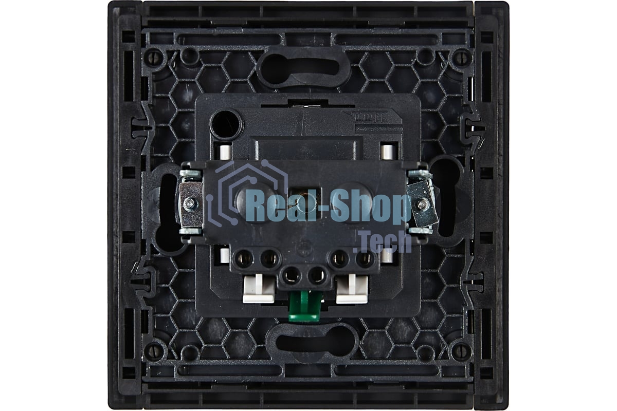 Розетка СП FORTE&PIANO FP113 16А с заземл. защ. шторки безвинт. крепл. черный IEK FP-R14-16-1-K02