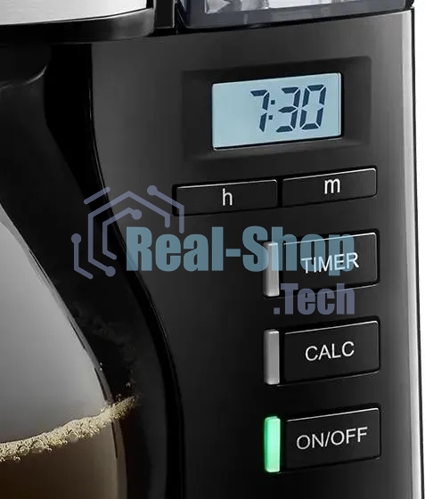 Кофеварка капельная Melitta Look V Therm Timer Black Filter черный/нержавеющая сталь, исп. кофе - молотый, 1.25 л, 1000 Вт