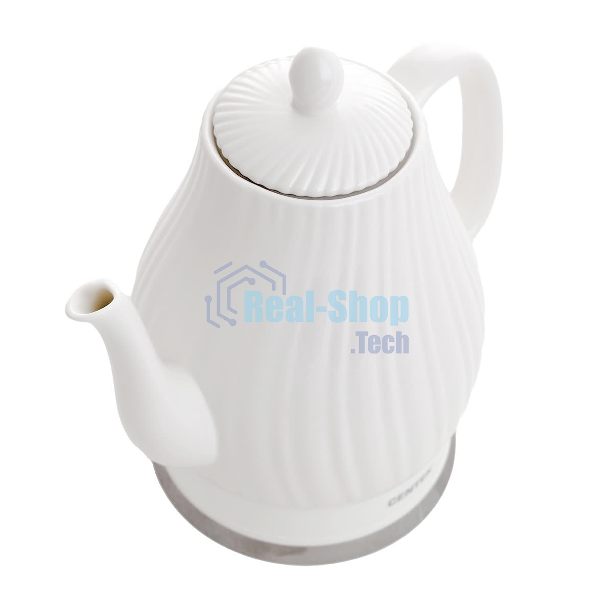 Чайник электрический Centek CT-0064 2.0л, 2150W, супербелая керамика, рельефный корпус