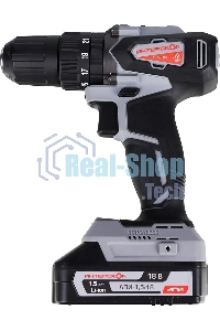 Дрель-шуруповерт аккумуляторная ИНТЕРСКОЛ ДАУ-13/18ВК, Аккумуляторный, 18В, 2 АКБ, Ударный, Кейс