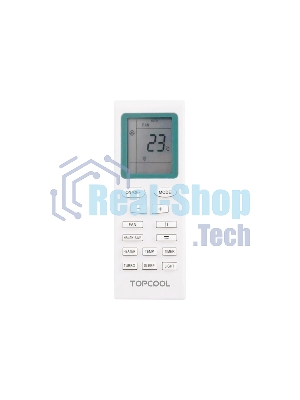 Внутренний блок сплит-системы TOPCOOL TR-09SBST1/IN 9000 BTU, 25 м², 24 дБ, охлаждение, обогрев, осушение, белый