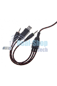 Наушники с микрофоном Oklick HS-L500G черный 2.2м мониторы оголовье