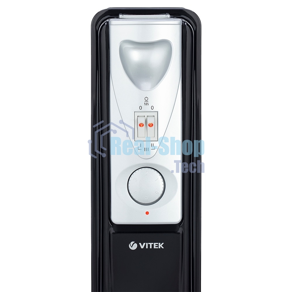 Масляный обогреватель Vitek VT-1717 черный, 1500Вт, 15м2, термостат