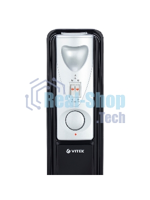 Масляный обогреватель Vitek VT-1717 черный, 1500Вт, 15м2, термостат