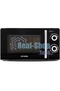 Микроволновая печь Hyundai HYM-M2054 черный/серебристый, 20 л, 700 Вт, переключатели - поворотный механизм
