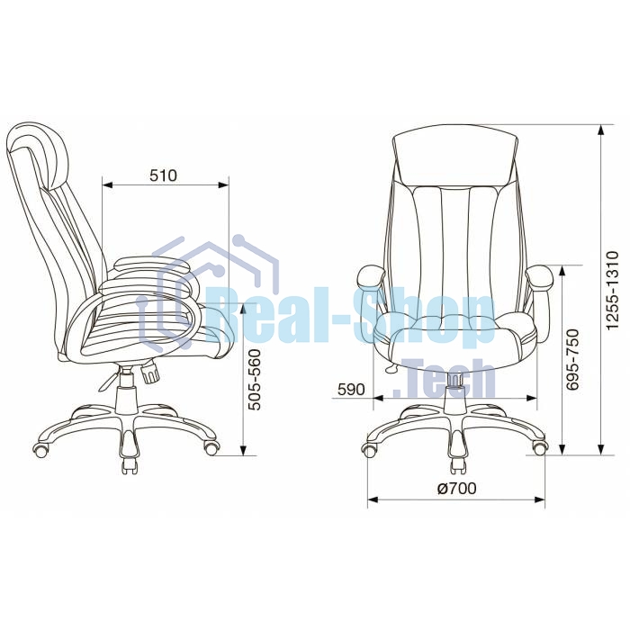 Кресло руководителя Бюрократ T-9922N Leather Venge Black черный, эко.кожа, крестовина пластик