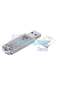 Флешка USB Smartbuy 64Gb,V-CUT SILVER (SB64GbVC-S3), 64Gb, USB 3.0, R/W 75/25, серебристый