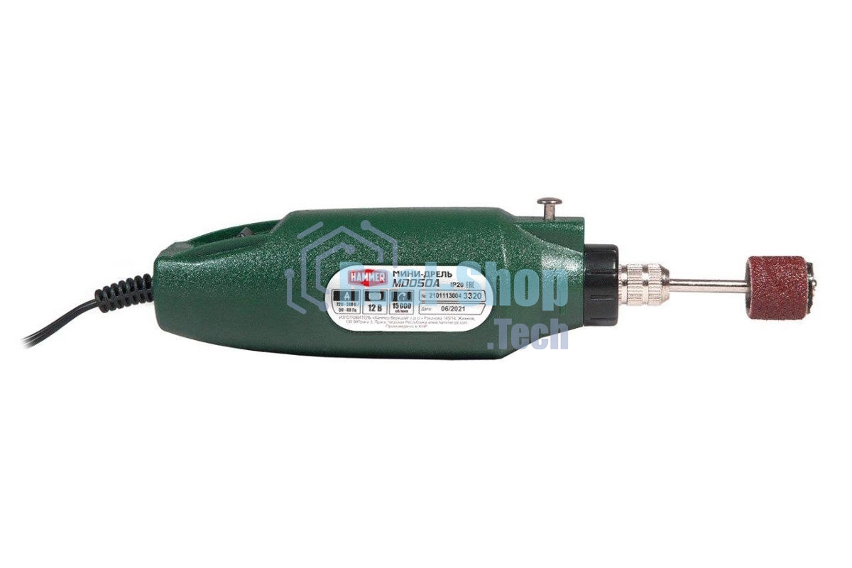 Дрель (мини) Haммer MD050A 12В 1-3.2мм 15000об/мин + аксессуары 80шт, в блистере