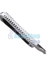 Универсальный нож Deli DL4255 18мм Лезвие SK2. Алюминиевый корпус. Общая длина: 155 мм.